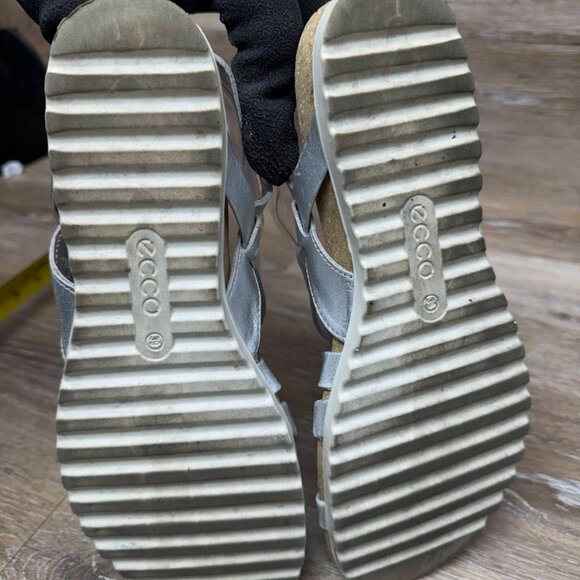 Ecco Silver Strappy Sandals - Picture 4 of 5